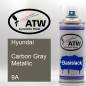 Preview: Hyundai, Carbon Gray Metallic, 9A: 400ml Sprühdose, von ATW Autoteile West.